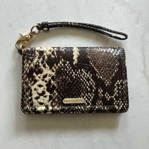 BRAHMIN Snake print wristlet